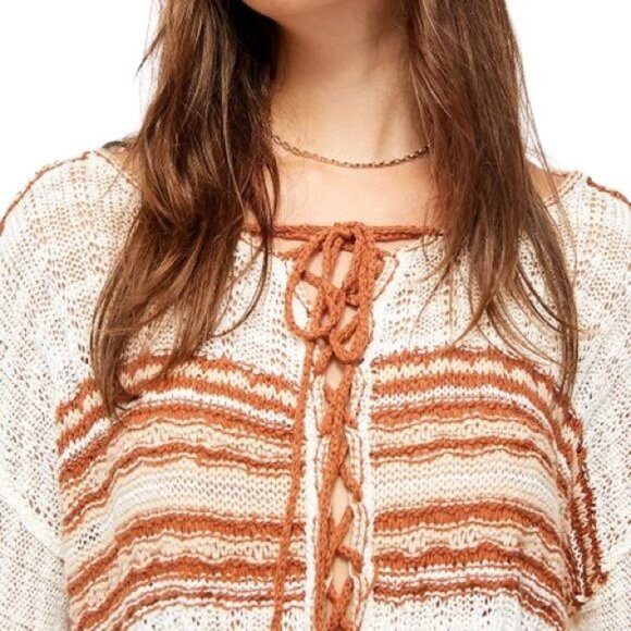 Free People Marina Bay Sweater in Natural Motif, Size Small EUC - Picture 5 of 16